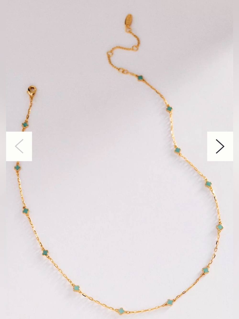 Anthropologie Tiny Clover Chain Necklace